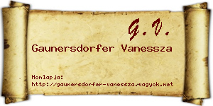 Gaunersdorfer Vanessza névjegykártya