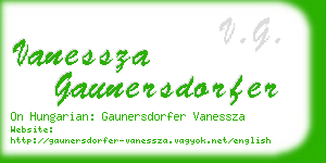 vanessza gaunersdorfer business card